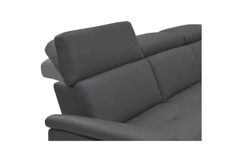 Hörnsoffa 3-sits Pareli Grå, PU, Höger manuell vilstol - Grå, PU, Höger manuell vilstol - Möbler - Soffa - Skinnsoffor