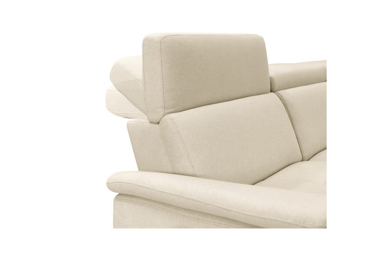 Hörnsoffa 3-sits Pareli Vit, Sand tyg, Höger elektrisk vilstol - Vit, Sand tyg, Höger elektrisk vilstol - Möbler - Soffa - Biosoffa & reclinersoffa