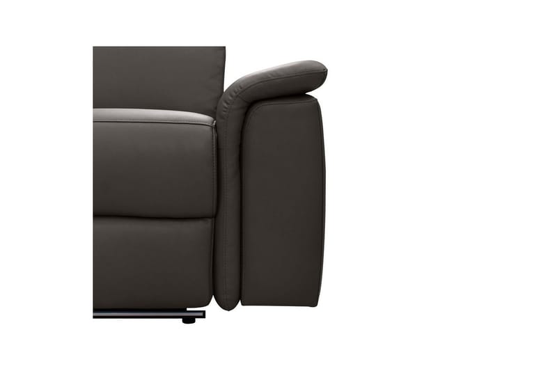 Hörnsoffa 3-sits Pareli Brun, Läder/PU, Vänster Elektrisk Fåtölj - Brun, Läder/PU, Vänster Elektrisk Fåtölj - Möbler - Soffa - Skinnsoffor