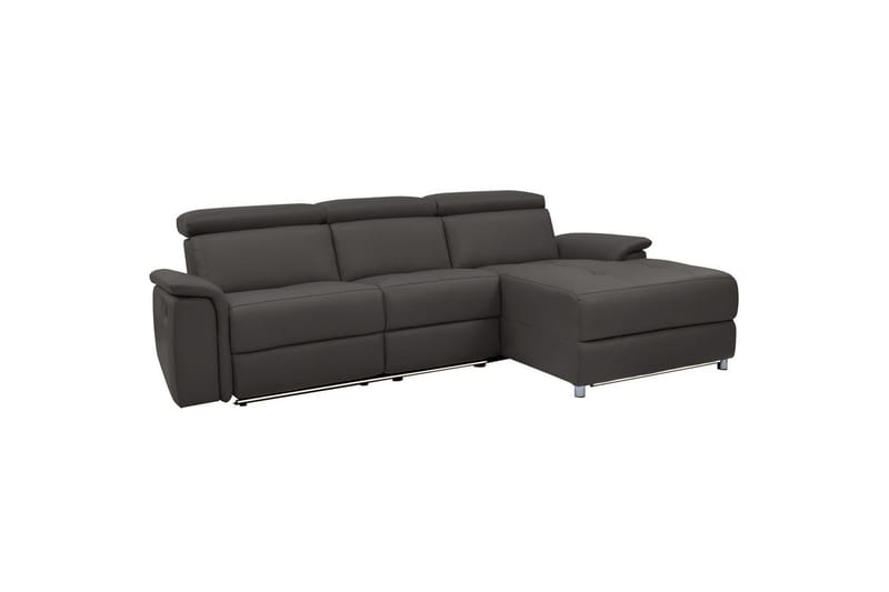 Hörnsoffa 3-sits Pareli Brun, PU, Höger elektrisk vilstol - Brun, PU, Höger elektrisk vilstol - Möbler - Soffa - Biosoffa & reclinersoffa