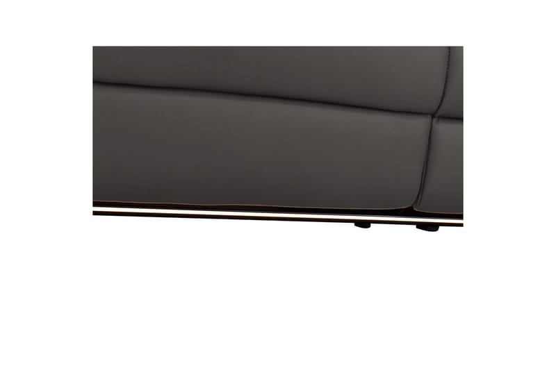 Hörnsoffa 3-sits Pareli Brun, PU, Höger elektrisk vilstol - Brun, PU, Höger elektrisk vilstol - Möbler - Soffa - Biosoffa & reclinersoffa