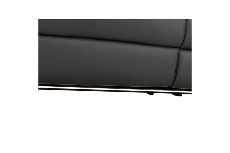 Hörnsoffa 3-sits Pareli Svart, PU, Höger elektrisk vilstol - Svart, PU, Höger elektrisk vilstol - Möbler - Soffa - Biosoffa & reclinersoffa