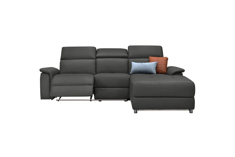 Hörnsoffa 3-sits Pareli Svart, PU, Höger elektrisk vilstol - Svart, PU, Höger elektrisk vilstol - Möbler - Soffa - Biosoffa & reclinersoffa