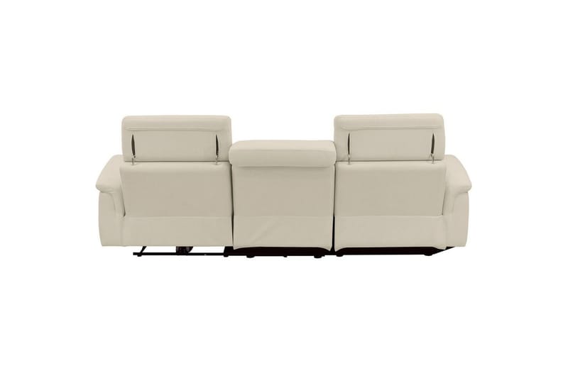 Hörnsoffa 3-sits Pareli Vit, Sand tyg, Vänster Elektrisk Fåtölj - Vit, Sand tyg, Vänster Elektrisk Fåtölj - Möbler - Soffa - Biosoffa & reclinersoffa