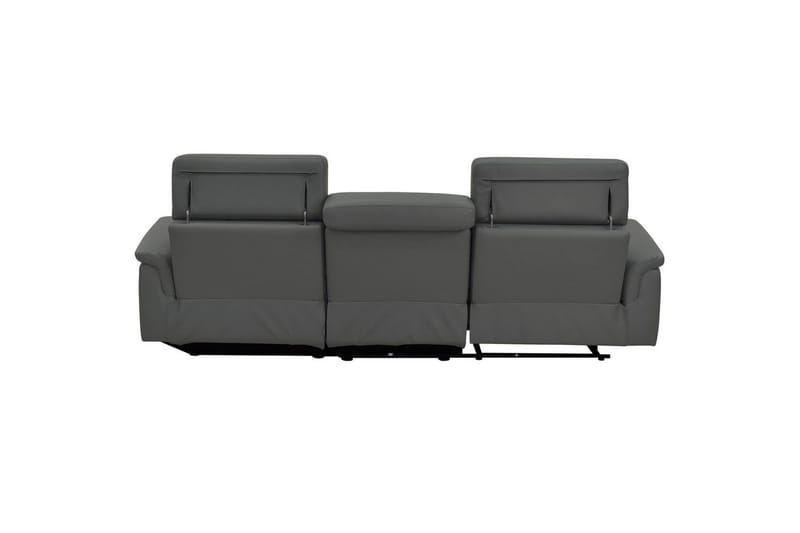 Hörnsoffa 3-sits Pareli Grå, PU, Höger manuell vilstol - Grå, PU, Höger manuell vilstol - Möbler - Soffa - Biosoffa & reclinersoffa