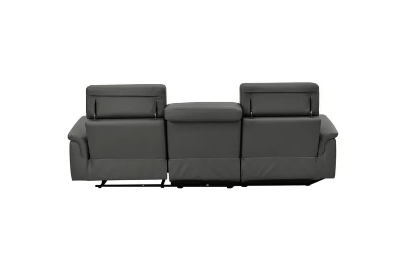 Hörnsoffa 3-sits Pareli Svart, PU, Vänster Elektrisk Fåtölj - Svart, PU, Vänster Elektrisk Fåtölj - Möbler - Soffa - Skinnsoffor