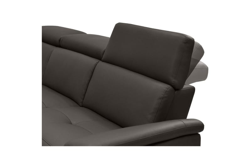 Hörnsoffa 3-sits Pareli Brun, Läder/PU, Vänster Elektrisk Fåtölj - Brun, Läder/PU, Vänster Elektrisk Fåtölj - Möbler - Soffa - Skinnsoffor