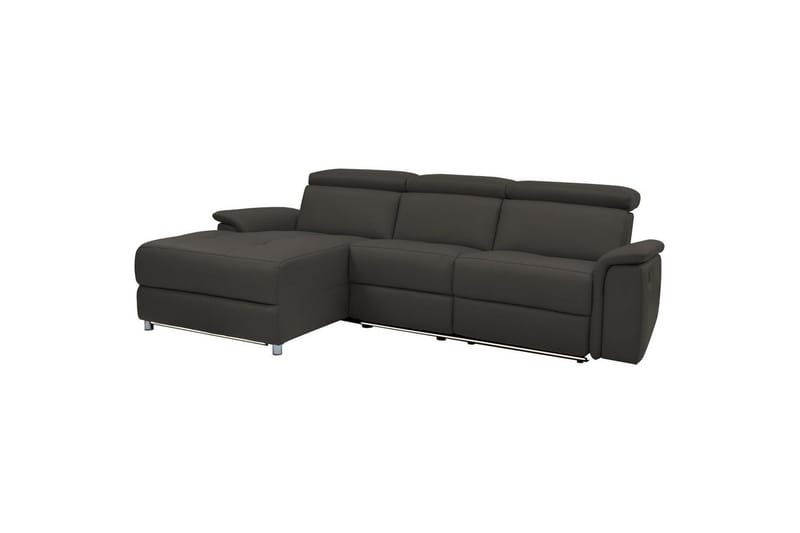 Hörnsoffa 3-sits Pareli Brun, Läder/PU, Vänster Manuell Fåtölj - Brun, Läder/PU, Vänster Manuell Fåtölj - Möbler - Soffa - Skinnsoffor