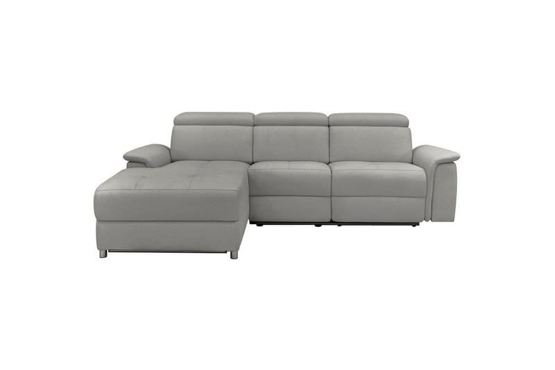 Hörnsoffa 3-sits Pareli Grå, Sunday tyg, Vänster Manuell Fåtölj - Grå, Sunday tyg, Vänster Manuell Fåtölj - Möbler - Soffa - Biosoffa & reclinersoffa