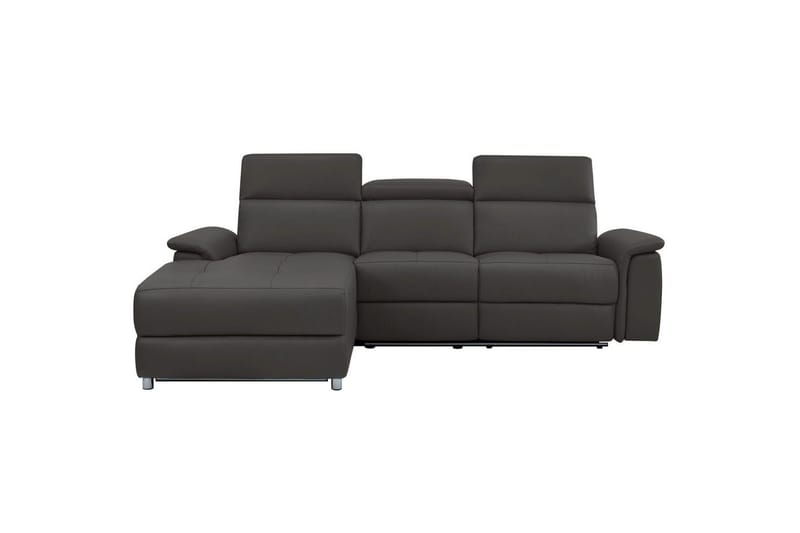 Hörnsoffa 3-sits Pareli Brun, PU, Vänster Elektrisk Fåtölj - Brun, PU, Vänster Elektrisk Fåtölj - Möbler - Soffa - Skinnsoffor