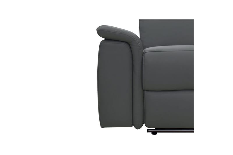 Hörnsoffa 3-sits Pareli Grå, PU, Höger manuell vilstol - Grå, PU, Höger manuell vilstol - Möbler - Soffa - Skinnsoffor