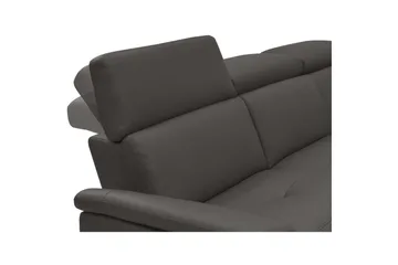 Hörnsoffa 3-sits Pareli Brun, PU, Höger elektrisk vilstol - Brun, PU, Höger elektrisk vilstol - Möbler - Soffa - Skinnsoffor