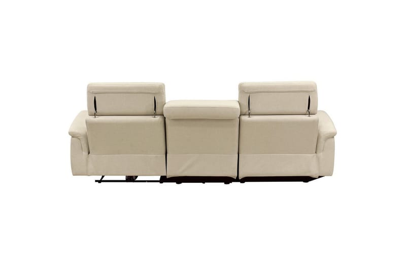 Hörnsoffa 3-sits Pareli Vit, Sunday tyg, Vänster Manuell Fåtölj - Vit, Sunday tyg, Vänster Manuell Fåtölj - Möbler - Soffa - Biosoffa & reclinersoffa