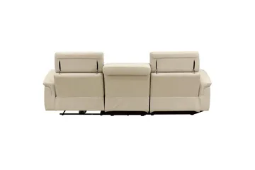 Hörnsoffa 3-sits Pareli Vit, Sunday tyg, Vänster Manuell Fåtölj - Vit, Sunday tyg, Vänster Manuell Fåtölj - Möbler - Soffa - Biosoffa & reclinersoffa