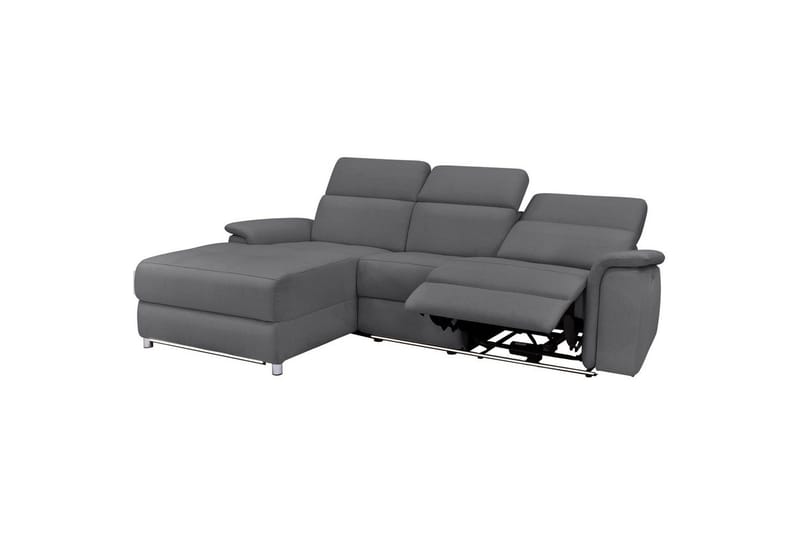 Hörnsoffa 3-sits Pareli Grå, Sand tyg, Vänster Elektrisk Fåtölj - Grå, Sand tyg, Vänster Elektrisk Fåtölj - Möbler - Soffa - Biosoffa & reclinersoffa