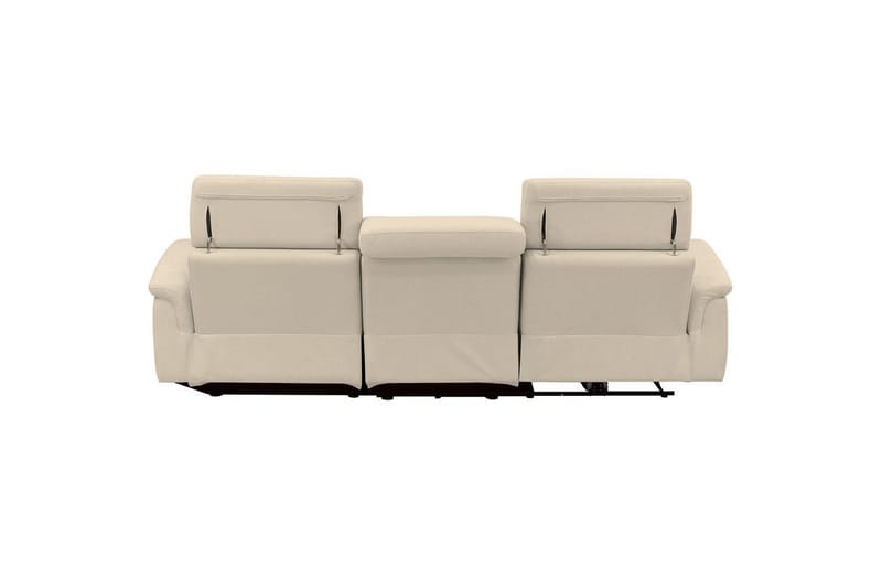 Hörnsoffa 3-sits Pareli Vit, Sunday tyg, Höger manuell vilstol - Vit, Sunday tyg, Höger manuell vilstol - Möbler - Soffa - Biosoffa & reclinersoffa