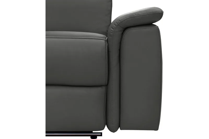 Hörnsoffa 3-sits Pareli Svart, PU, Vänster Elektrisk Fåtölj - Svart, PU, Vänster Elektrisk Fåtölj - Möbler - Soffa - Skinnsoffor