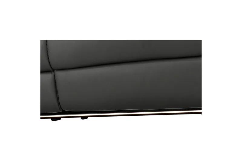 Hörnsoffa 3-sits Pareli Svart, PU, Vänster Elektrisk Fåtölj - Svart, PU, Vänster Elektrisk Fåtölj - Möbler - Soffa - Skinnsoffor