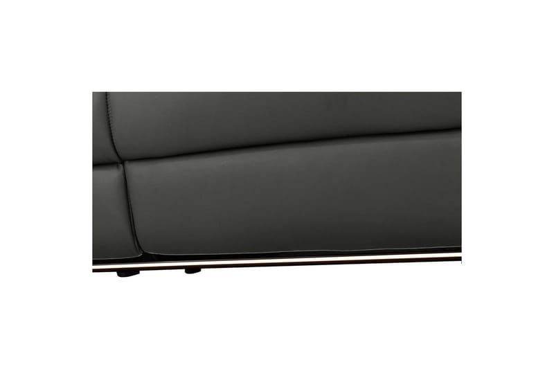 Hörnsoffa 3-sits Pareli Svart, PU, Vänster Elektrisk Fåtölj - Svart, PU, Vänster Elektrisk Fåtölj - Möbler - Soffa - Skinnsoffor