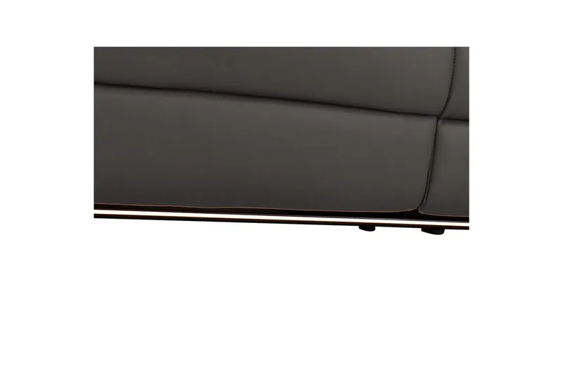 Hörnsoffa 3-sits Pareli Brun, PU, Höger elektrisk vilstol - Brun, PU, Höger elektrisk vilstol - Möbler - Soffa - Skinnsoffor