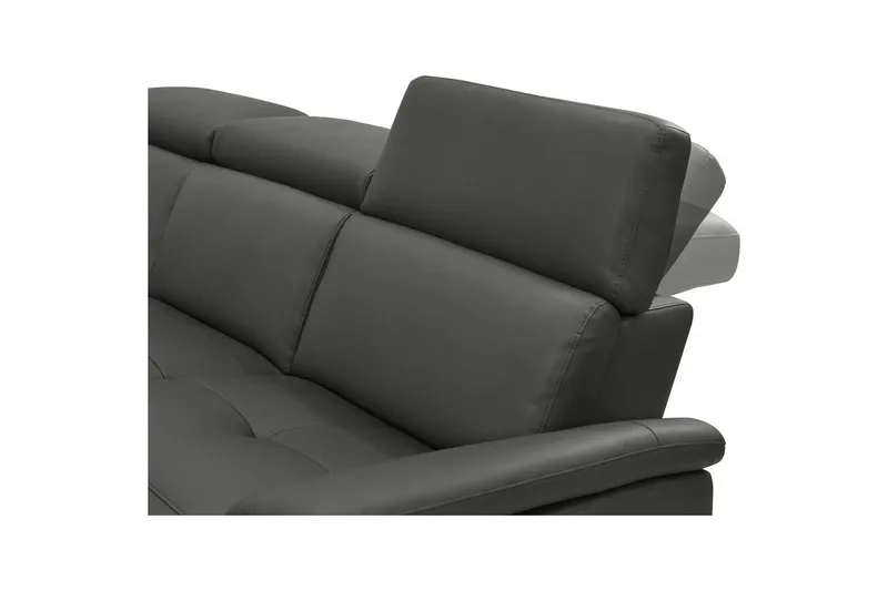 Hörnsoffa 3-sits Pareli Svart, PU, Vänster Elektrisk Fåtölj - Svart, PU, Vänster Elektrisk Fåtölj - Möbler - Soffa - Skinnsoffor