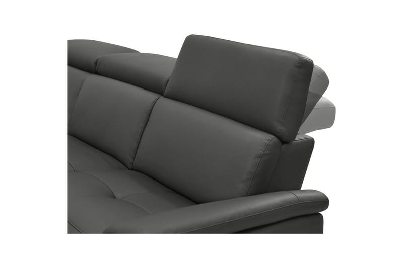 Hörnsoffa 3-sits Pareli Svart, PU, Vänster Elektrisk Fåtölj - Svart, PU, Vänster Elektrisk Fåtölj - Möbler - Soffa - Skinnsoffor