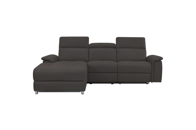 Hörnsoffa 3-sits Pareli Brun, Läder/PU, Vänster Manuell Fåtölj - Brun, Läder/PU, Vänster Manuell Fåtölj - Möbler - Soffa - Skinnsoffor