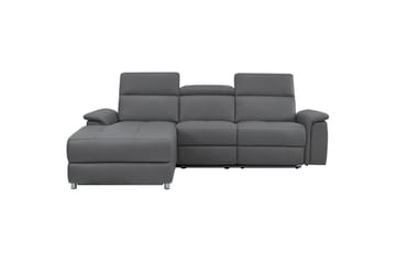 Hörnsoffa 3-sits Pareli Antracit, Sunday tyg, Vänster Manuell Fåtölj - Antracit, Sunday tyg, Vänster Manuell Fåtölj - Möbler - Soffa - Biosoffa & reclinersoffa