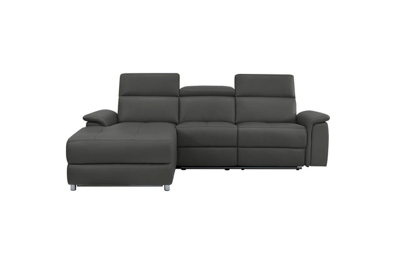 Hörnsoffa 3-sits Pareli Svart, PU, Vänster Elektrisk Fåtölj - Svart, PU, Vänster Elektrisk Fåtölj - Möbler - Soffa - Skinnsoffor