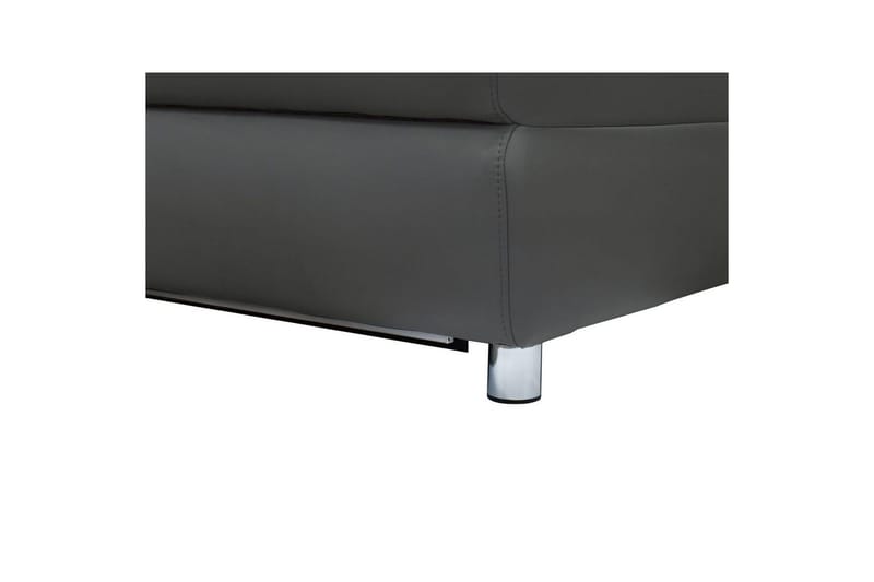 Hörnsoffa 3-sits Pareli Grå, PU, Höger manuell vilstol - Grå, PU, Höger manuell vilstol - Möbler - Soffa - Skinnsoffor