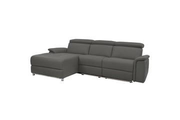 Hörnsoffa 3-sits Pareli Grå, Läder/PU, Vänster Manuell Fåtölj