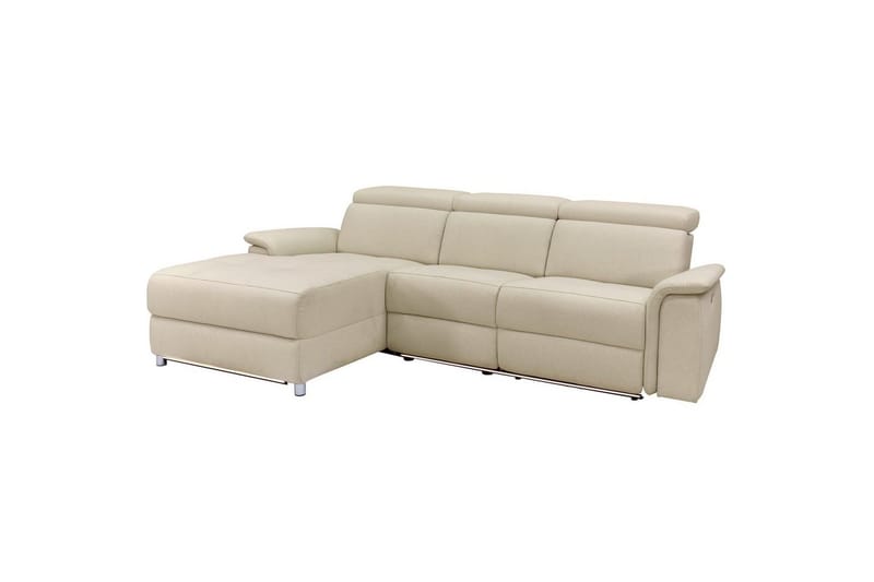 Hörnsoffa 3-sits Pareli Vit, Sunday tyg, Vänster Manuell Fåtölj, Vit, Sunday tyg, Vänster Manuell Fåtölj