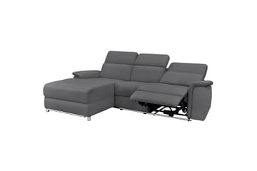 Hörnsoffa 3-sits Pareli Antracit, Sunday tyg, Vänster Manuell Fåtölj - Antracit, Sunday tyg, Vänster Manuell Fåtölj - Möbler - Soffa - Biosoffa & reclinersoffa