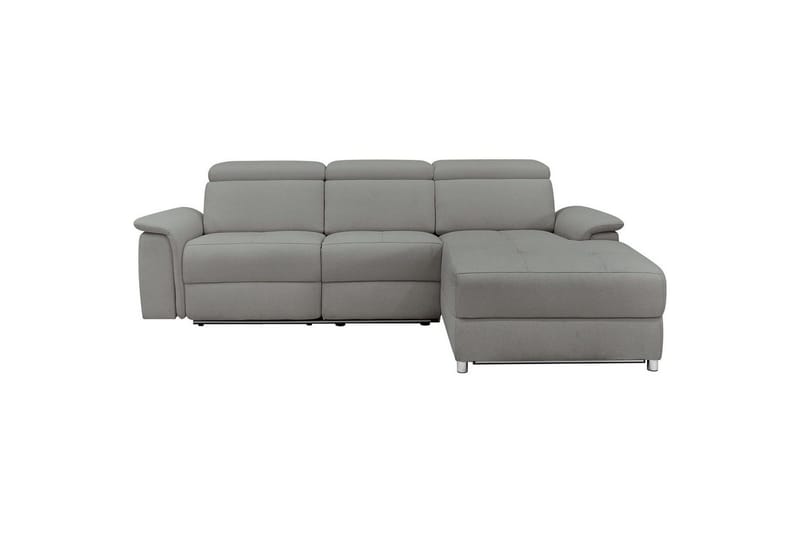 Hörnsoffa 3-sits Pareli Grå, Sunday tyg, Höger elektrisk vilstol - Grå, Sunday tyg, Höger elektrisk vilstol - Möbler - Soffa - Biosoffa & reclinersoffa