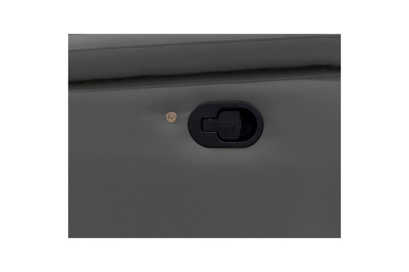 Hörnsoffa 3-sits Pareli Grå, Läder/PU, Höger manuell vilstol - Grå, Läder/PU, Höger manuell vilstol - Möbler - Soffa - Skinnsoffor