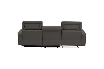 Hörnsoffa 3-sits Pareli Brun, PU, Höger elektrisk vilstol - Brun, PU, Höger elektrisk vilstol - Möbler - Soffa - Skinnsoffor