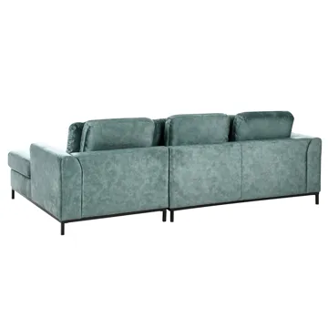 Hörnsoffa 4-sits Oslo Vänstervänd - Blågrön - Möbler - Soffa - Divansoffor & schäslongsoffa