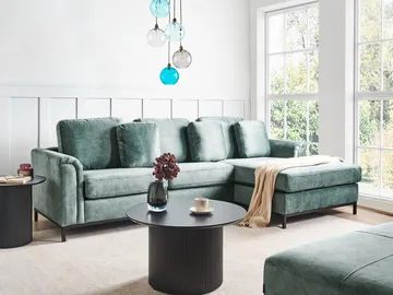 Hörnsoffa 4-sits Oslo Vänstervänd - Blågrön - Möbler - Soffa - Divansoffor & schäslongsoffa