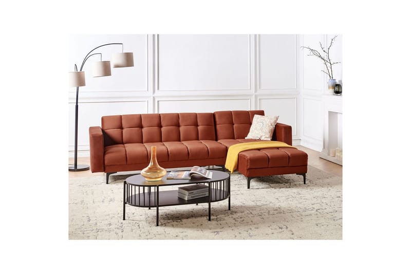 Hörnsoffa Alnes Röd/Svart - Röd/Svart - Möbler - Soffa - Soffgrupp