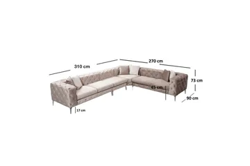 Hörnsoffa Beachport Beige - Beige - Möbler - Soffa - Hörnsoffa