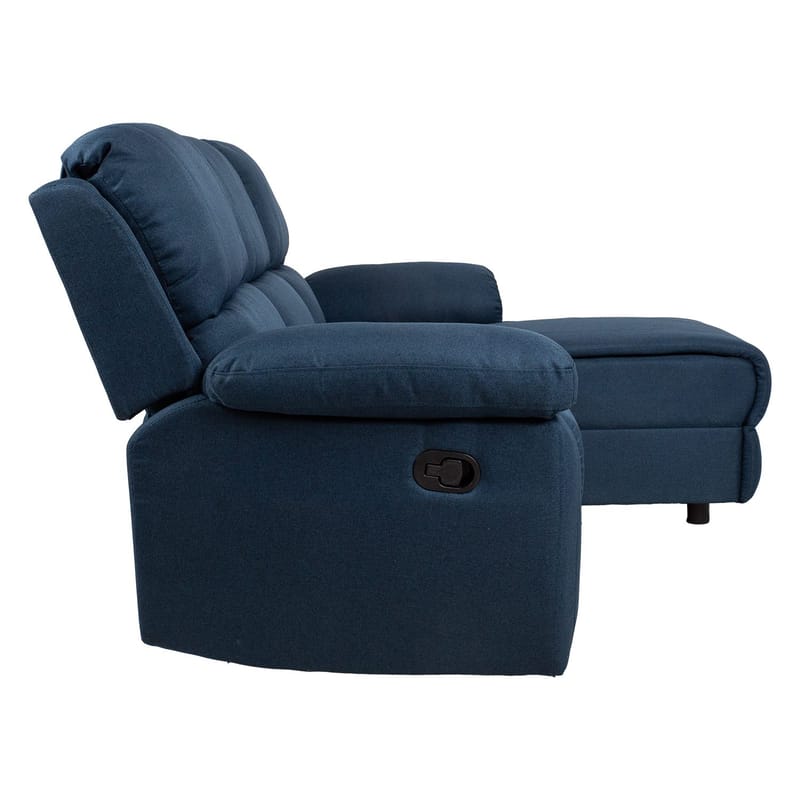 Hörnsoffa BERIT manuell recliner Högerhörn - mörkblå - Möbler - Soffa - Biosoffa & reclinersoffa