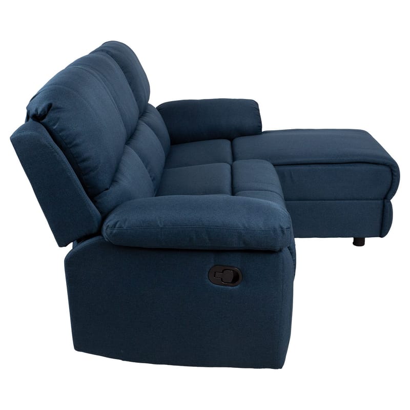 Hörnsoffa BERIT manuell recliner Högerhörn - mörkblå - Möbler - Soffa - Biosoffa & reclinersoffa