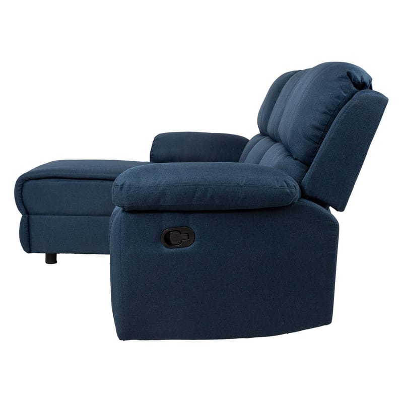 Hörnsoffa BERIT manuell recliner Vänsterhörn - mörkblå - Möbler - Soffa - Biosoffa & reclinersoffa