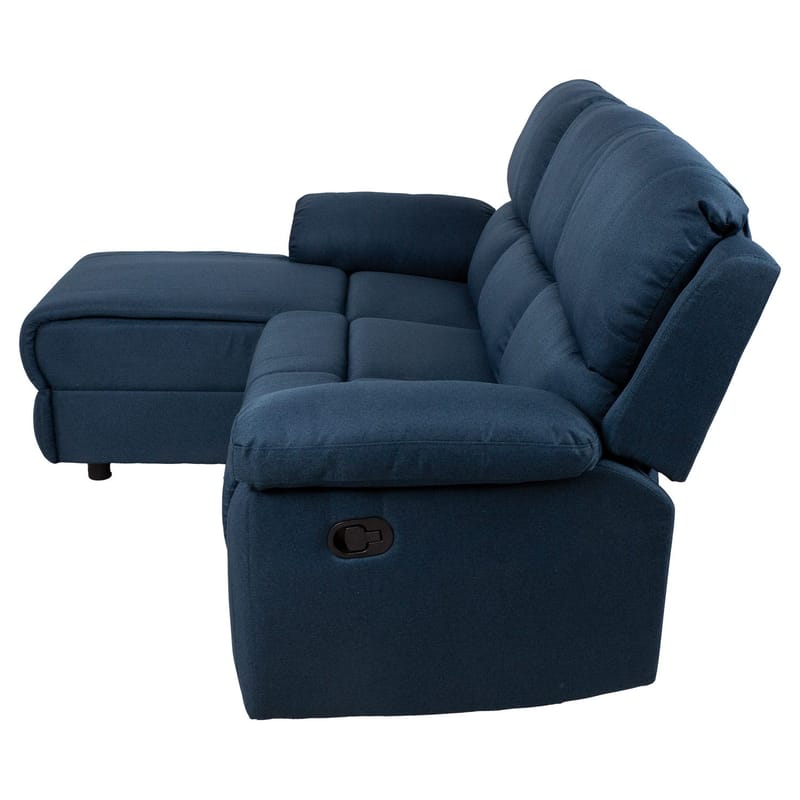 Hörnsoffa BERIT manuell recliner Vänsterhörn - mörkblå - Möbler - Soffa - Biosoffa & reclinersoffa