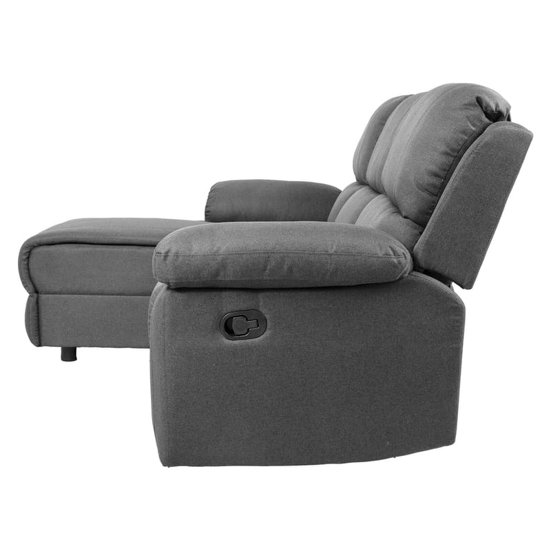 Hörnsoffa BERIT manuell recliner Vänsterhörn - mörkgrå - Möbler - Soffa - Biosoffa & reclinersoffa