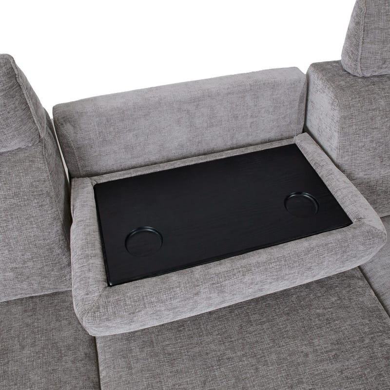 Hörnsoffa Dayton elektrisk recliner Högerhörn - ljusgrå - Möbler - Soffa - Biosoffa & reclinersoffa