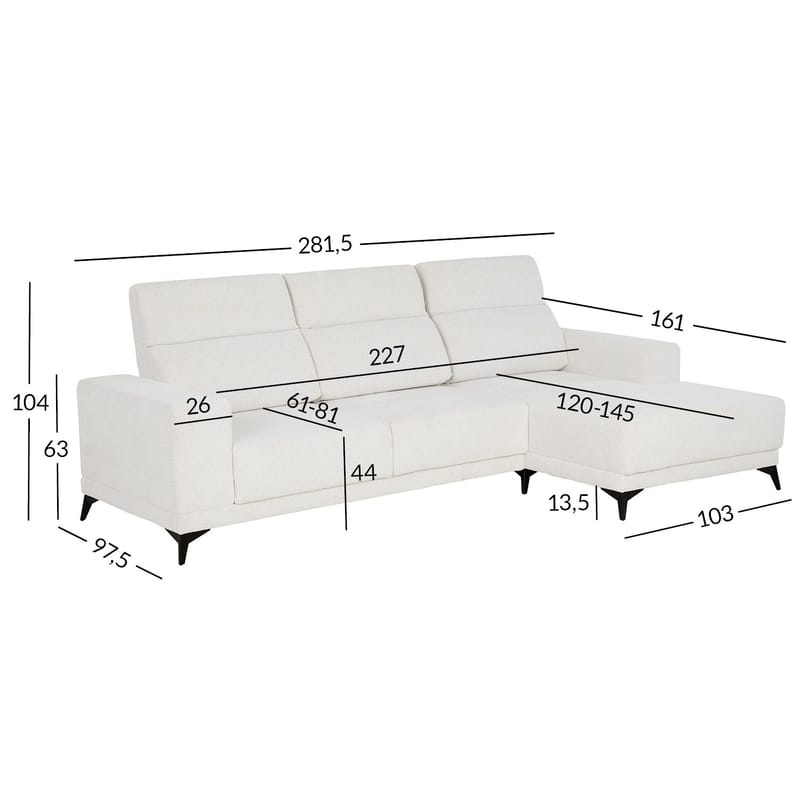 Hörnsoffa Ekorna Höger - ljusbeige - Möbler - Soffa - Hörnsoffa