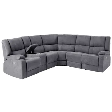 Hörnsoffa Elektrisk Rokke - Mörkgrå - Möbler - Soffa - Biosoffa & reclinersoffa
