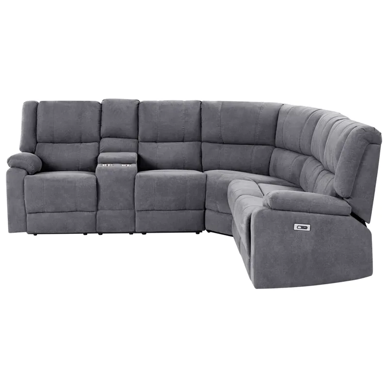 Hörnsoffa Elektrisk Rokke - Mörkgrå - Möbler - Soffa - Biosoffa & reclinersoffa