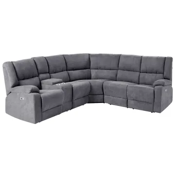 Hörnsoffa Elektrisk Rokke - Mörkgrå - Möbler - Soffa - Biosoffa & reclinersoffa